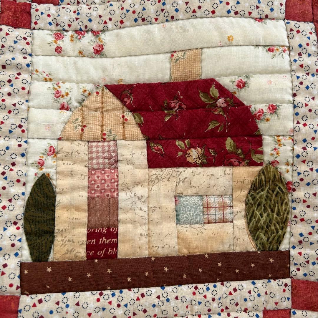 ハンドメイド パッチワーク ハウスタペストリー