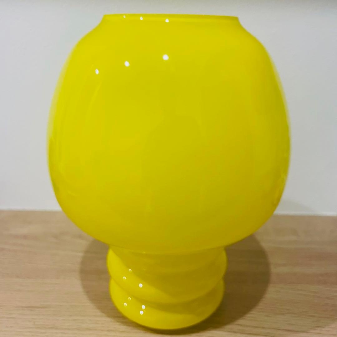 昭和レトロ ペンダントライト イエロー 黄色 レトロポップ ガラス 天井照明