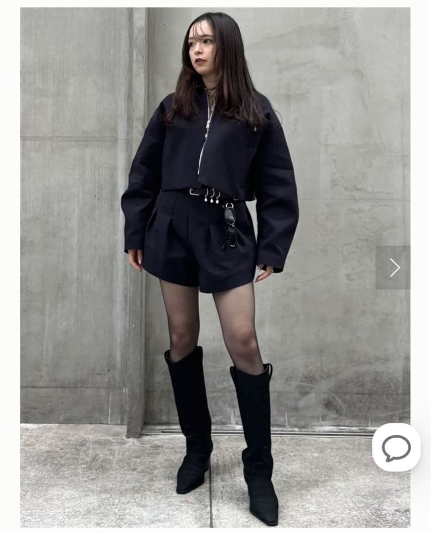 JOSE MOON ブラックベルトパール付き　D BELT with PEARL