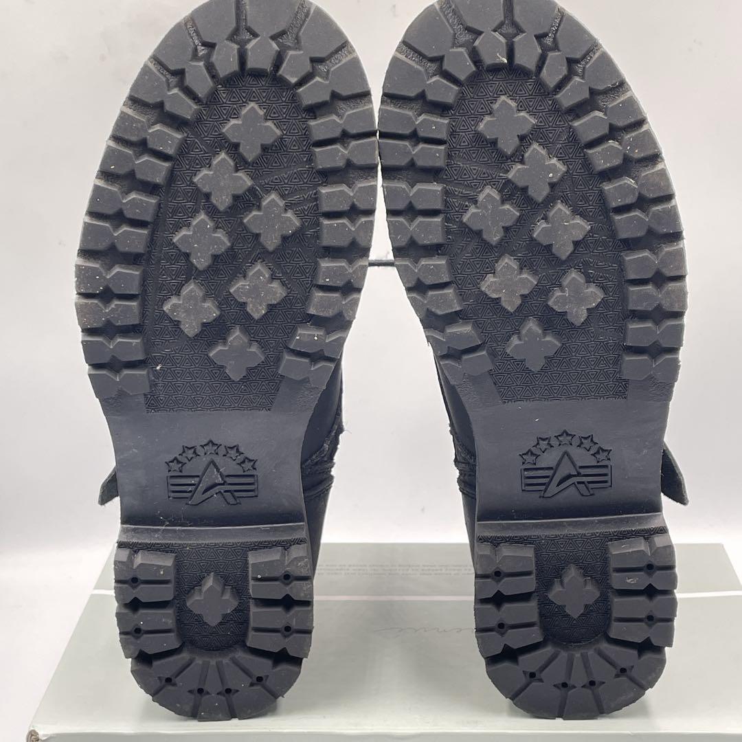 アルファインダストリーズ　エンジニアブーツ　スチールトゥ　サイドジップ　25.5