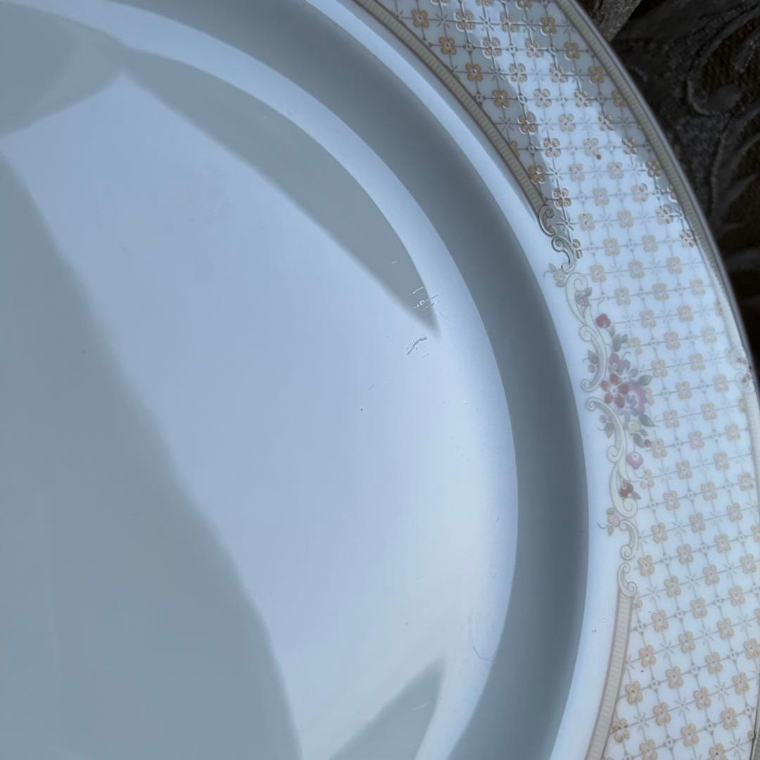 英国製 黒壺  Turnberry 淡い格子模様❁ディナー大皿