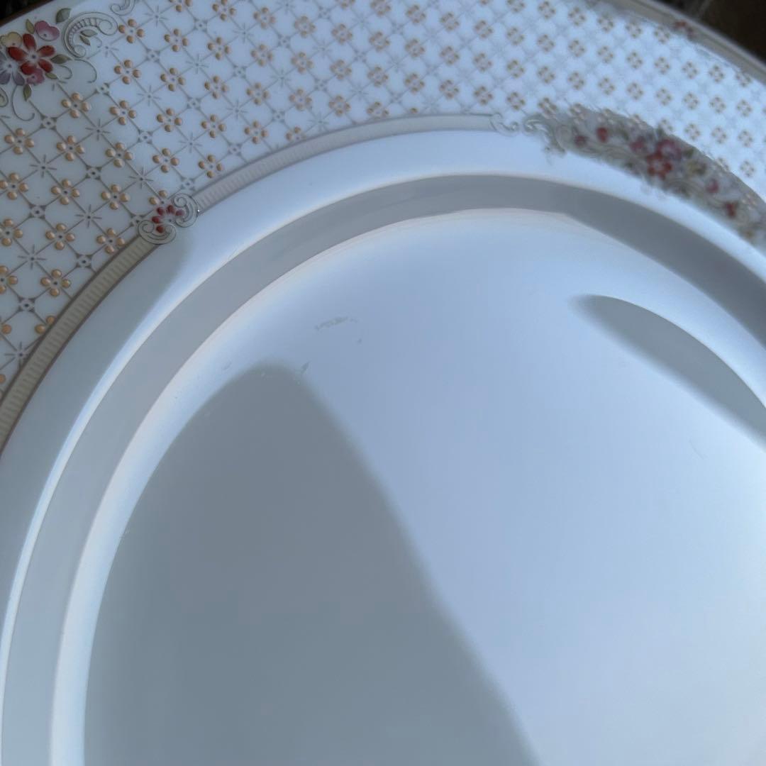 英国製 黒壺  Turnberry 淡い格子模様❁ディナー大皿