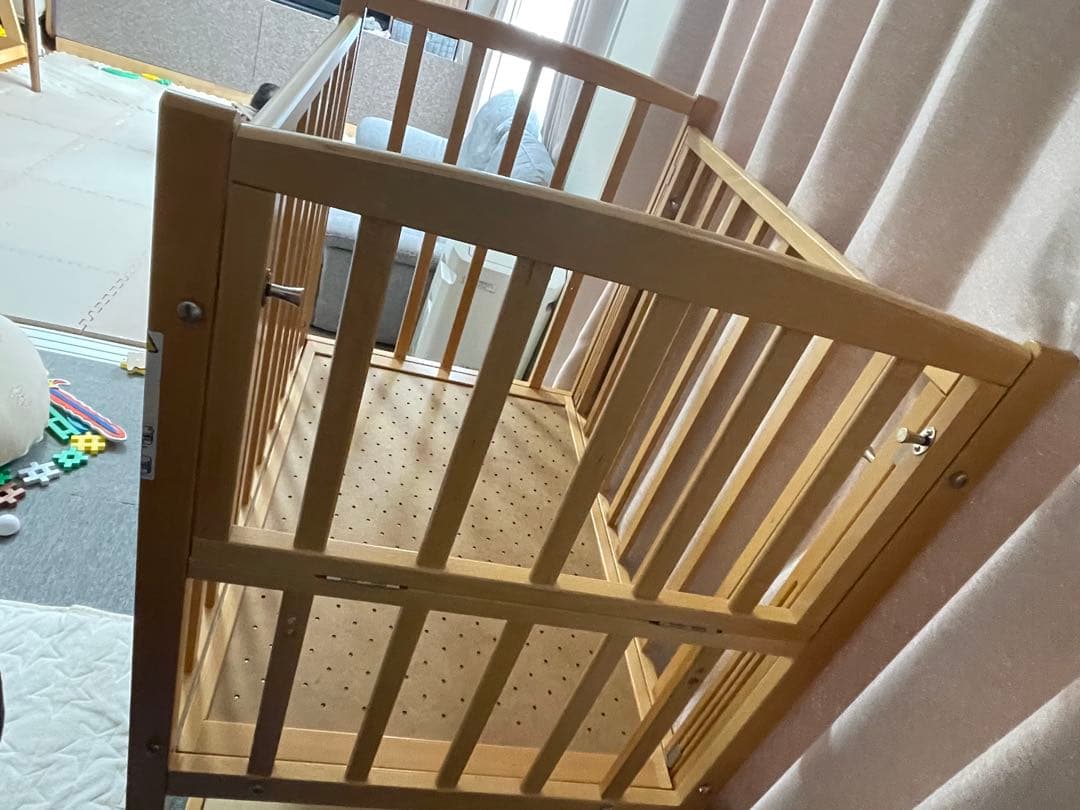 ヤマサキ　ツーオープン　布団60×90センチ用　ミニベビーベッド