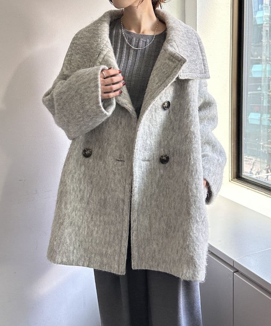 コラージュ ガリャルダガランテ シャギーコート ステンカラー スタンドネック