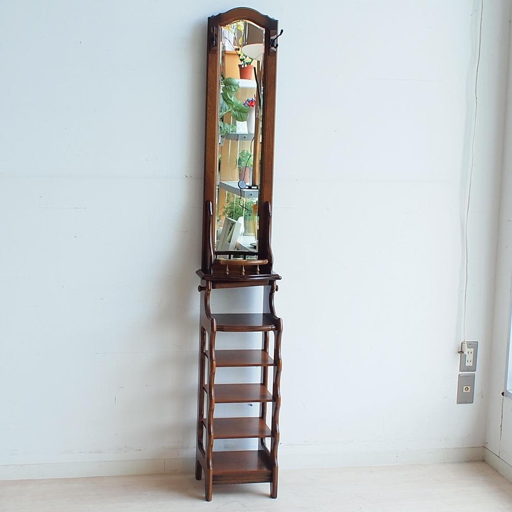 カリモク/karimoku コロニアル ミラー付きスリッパラック 玄関