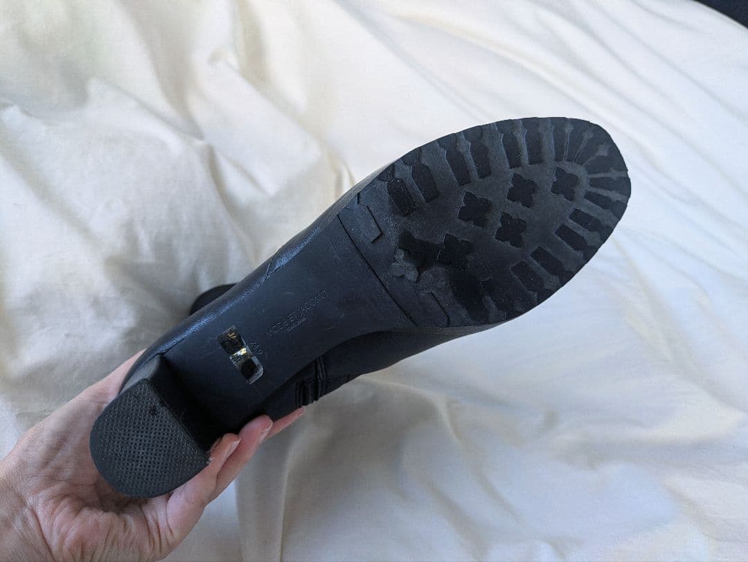 Mode et Jacomo シンプルストレッチショートブーツ（黒）