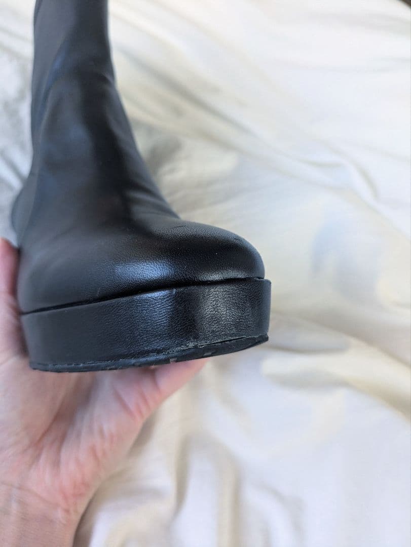 Mode et Jacomo シンプルストレッチショートブーツ（黒）