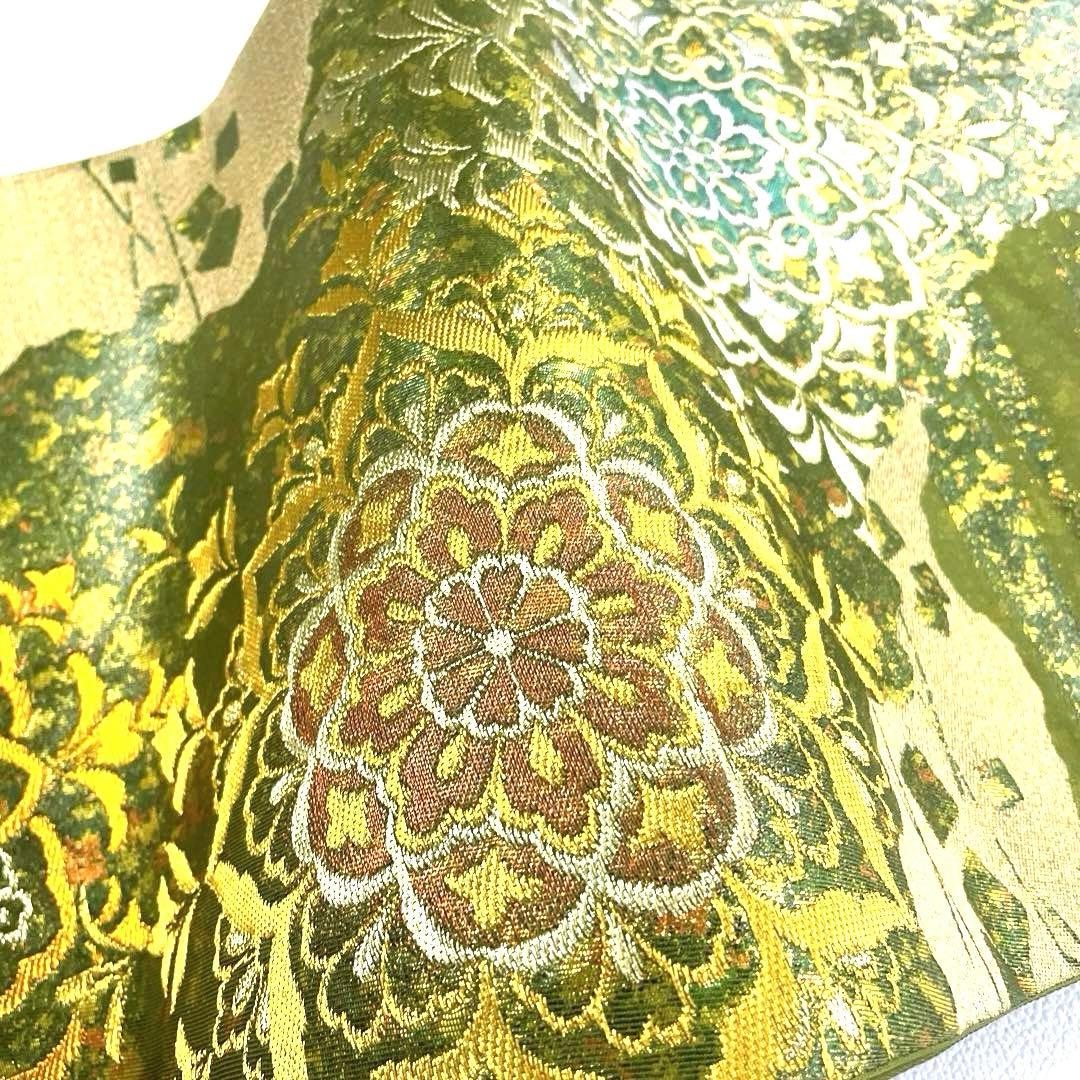 専用帯5103 ●川島織物謹製 高級 正絹 六通 袋帯 花文 華文