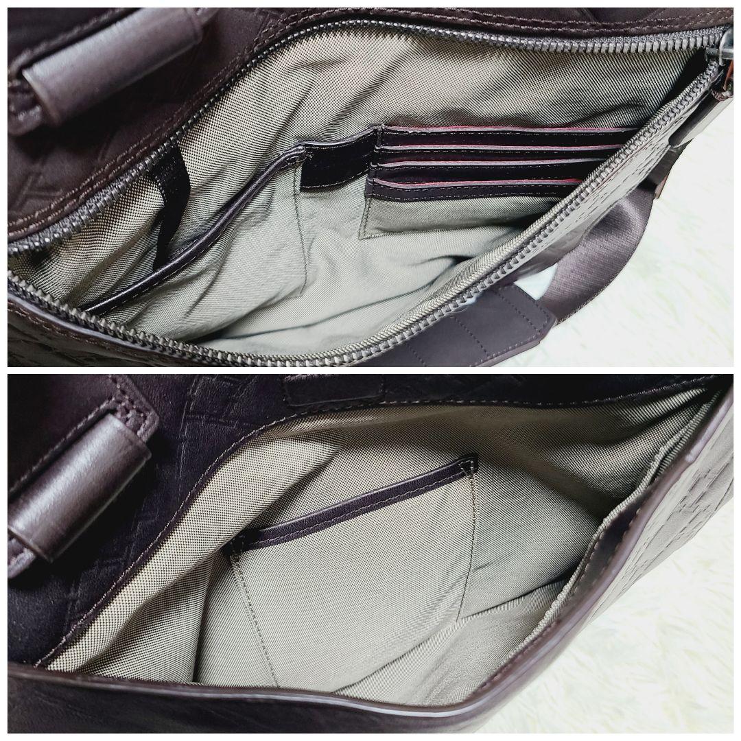 【希少】TUMI　ビジネスバッグ　ロゴ型押し　オールレザー　2WAY　A4収納