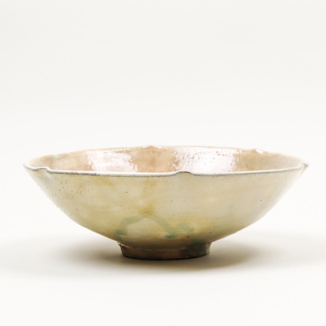 御本手 輪花 鉢 21cm