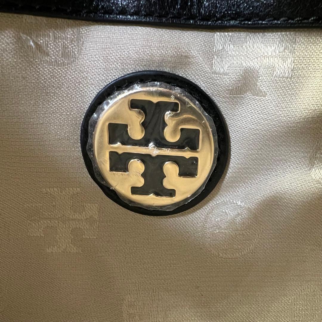 極美品✨トリーバーチ　ショルダーバッグ　デカロゴ　フラップ　レザー　ブラック