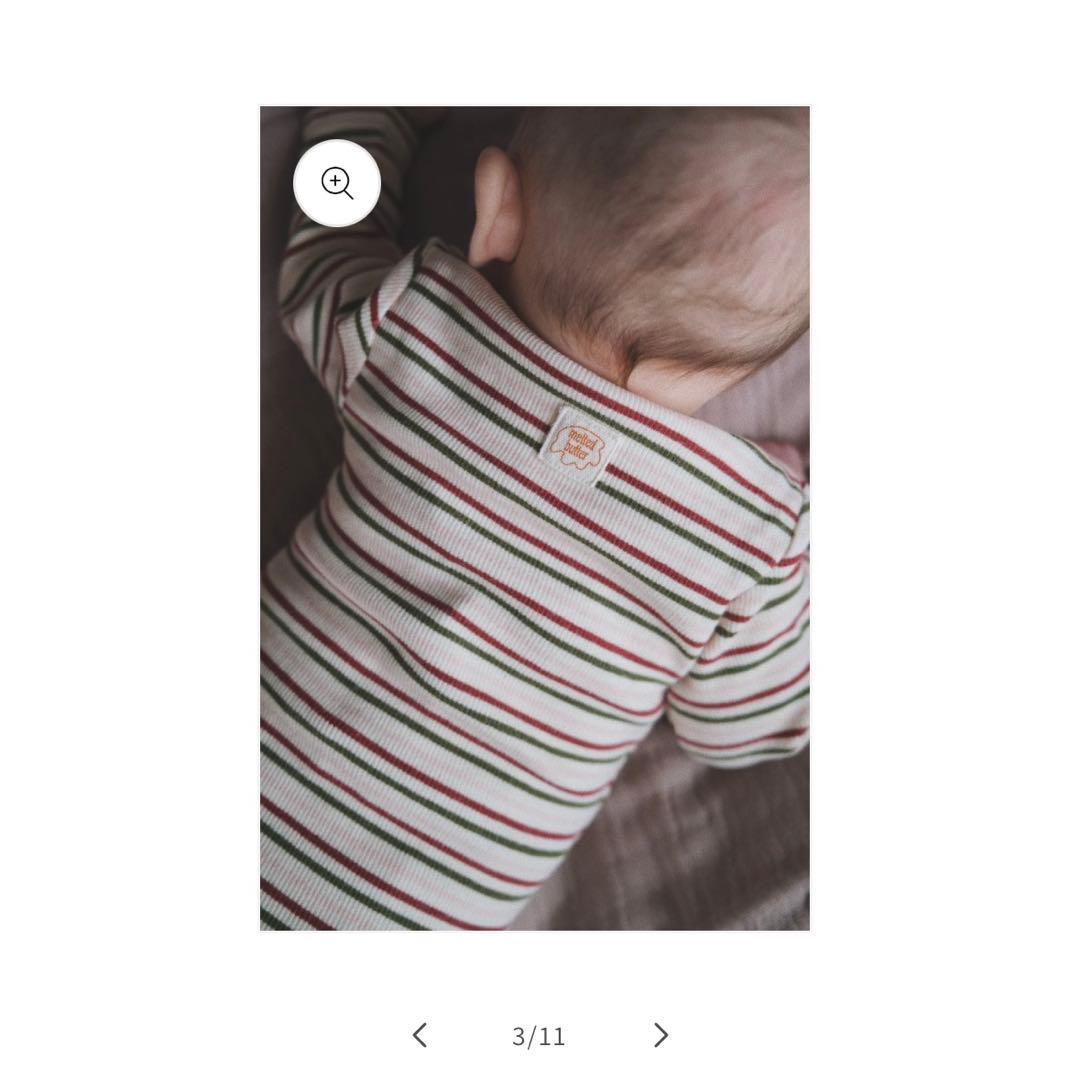 melted butter RIB BODYSUIT & BONNET セット