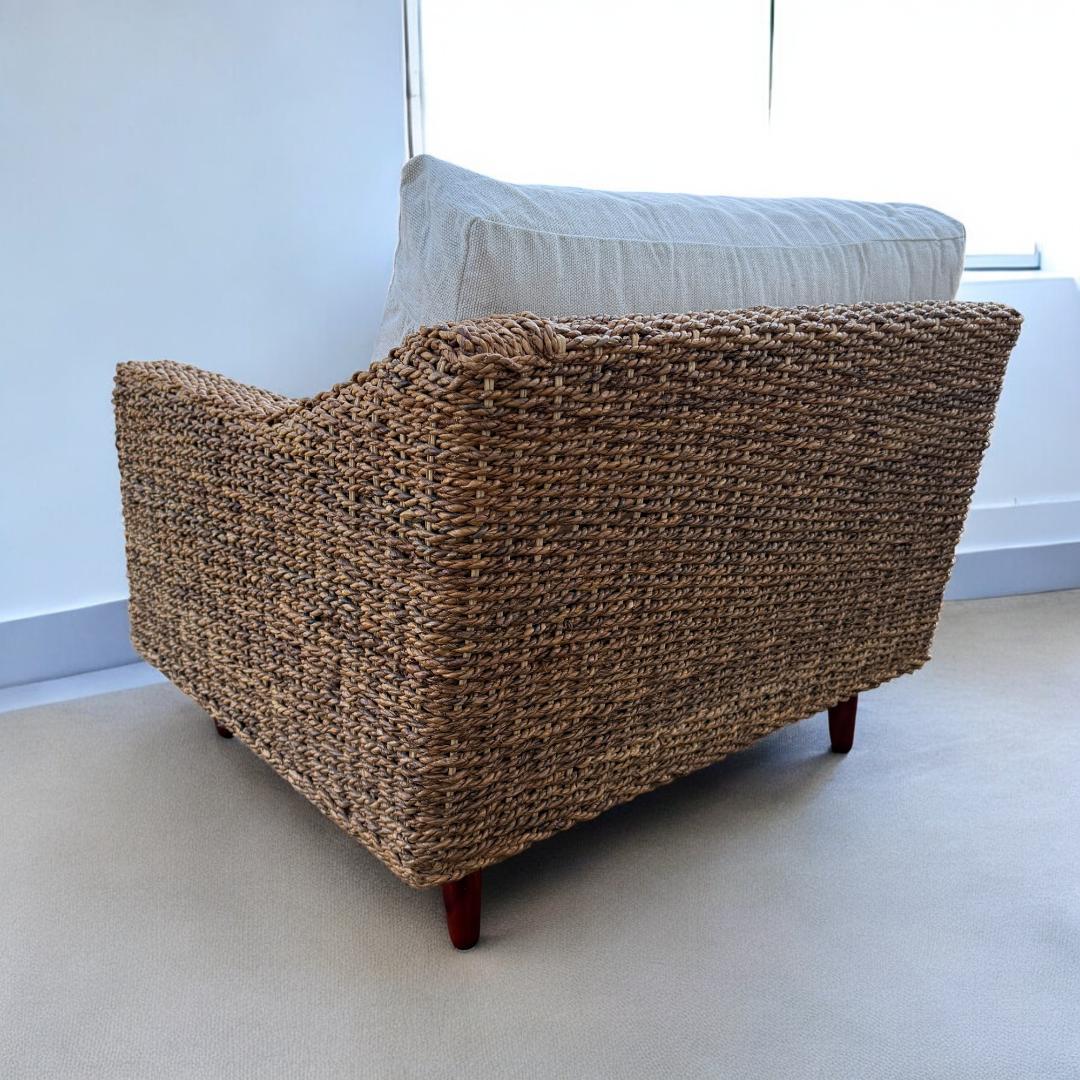 送料無料【新品】アジアン テイスト アバカ　肩肘 ソファ アウトレット