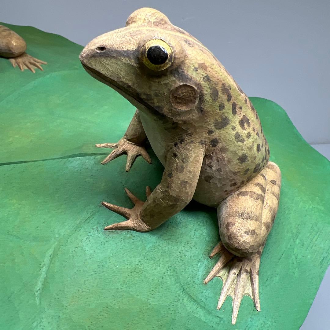 神保琢磨　木彫彩色「春陽」 共箱　幅約31㎝　チニエト　東な7-1221☆2F