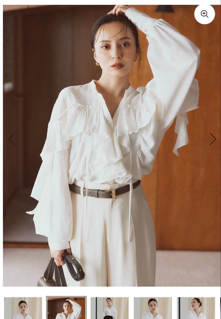 ánuans フリルデザイン長袖ブラウス　新品