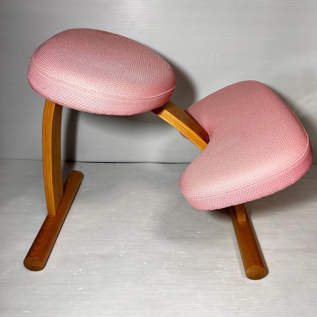 【美品】サカモトハウス バランスチェアイージー　ピンク