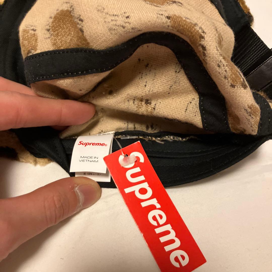 未使用 25ss Supreme goodenough ヒョウ柄 ファーキャップ