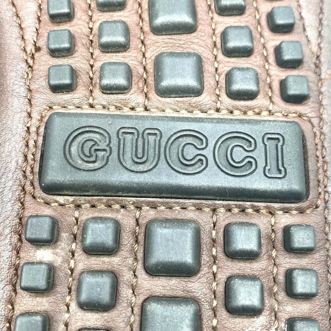GUCCI インターロッキング　タッセル　ドライビングシューズ　茶