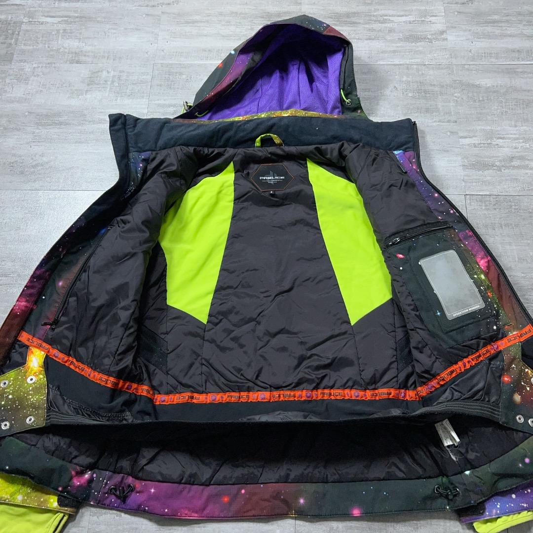 FABLICE ファブリス 総柄 宇宙 スキーウェア フルオープン ジップ S