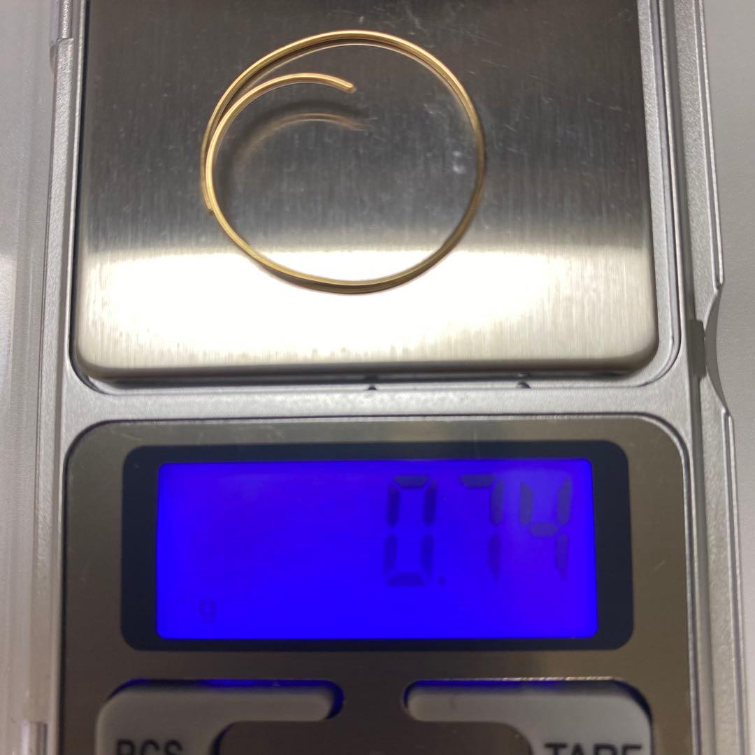 専用　18 刻印❤️ロングサークルピアス✨18金✨0.74g イエローゴールド