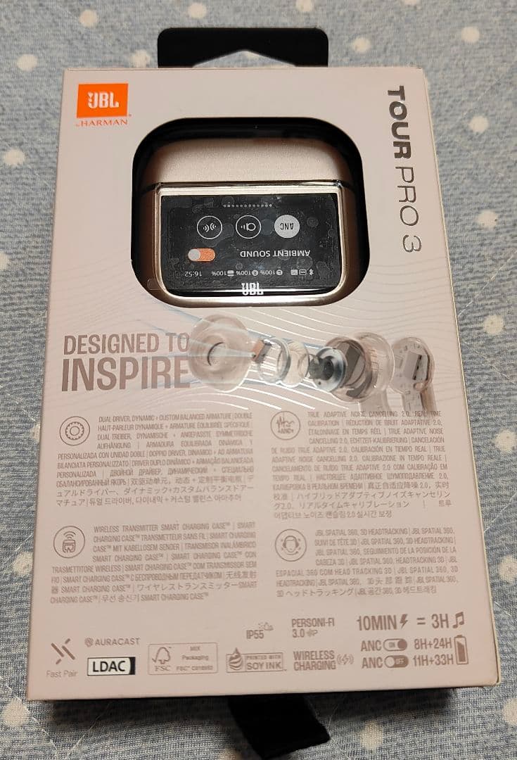 新品未使用　JBL TOUR PRO 3 ワイヤレスイヤフォン ラテ