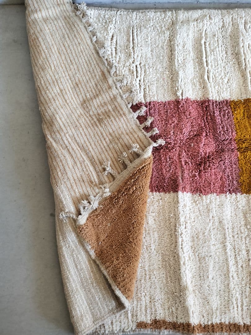 大判/新品/モダンなベニワレンラグ モロッコNo.748