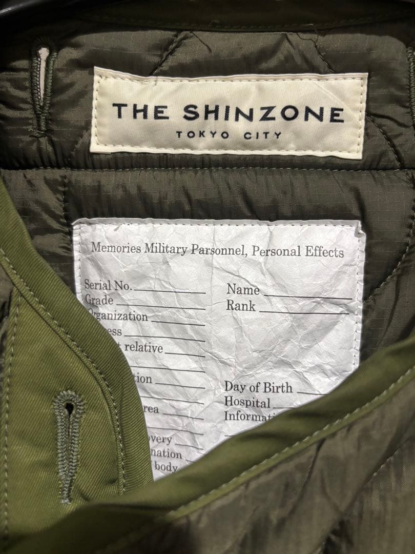 【美品】THE SHINZONE フィールドパーカー 34 カーキ ライナー付き