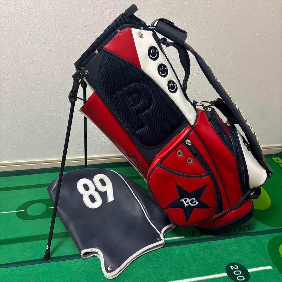 希少 限定 パーリーゲイツスタンドキャディバック トリコロールカラー