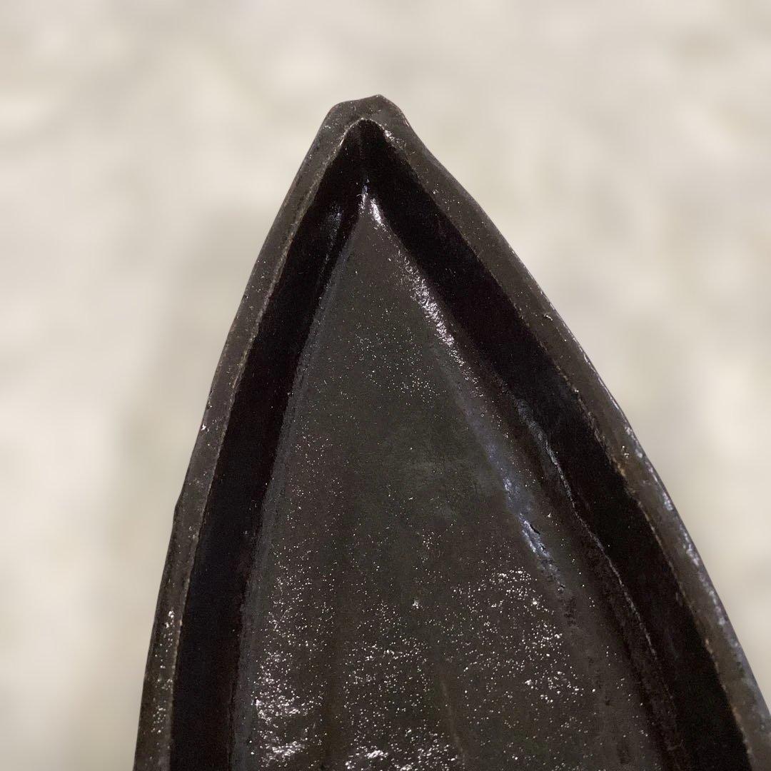 黒釉舟形向付　前菜皿　10客　新品未使用