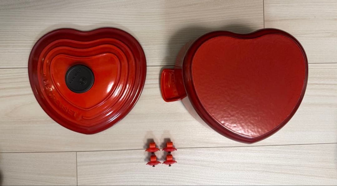 LE CREUSET ハート型鍋 レッド 20cm