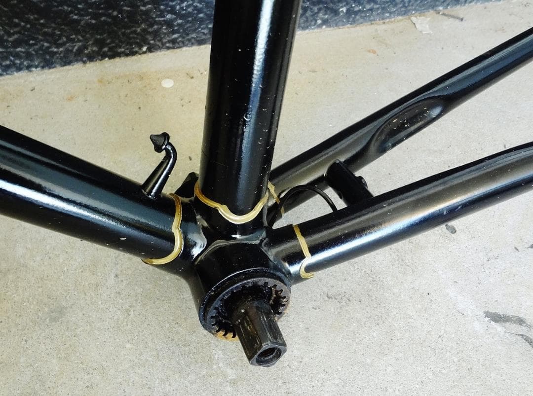 【リペイント　良品】　ヴィンテージ　クロモリ　ロードバイク フレーム　黒