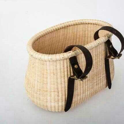 お値下げ 自転車かごナンタケットバスケット お買い物かご 籐バスケット