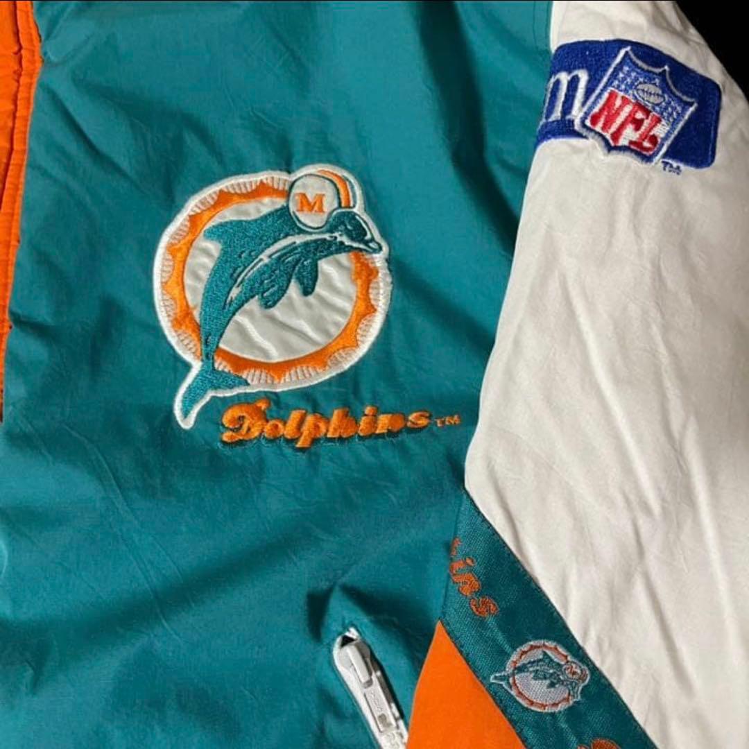 NFL マイアミ ドルフィンズ 刺繍 ナイロン ジャケット アメリカ古着