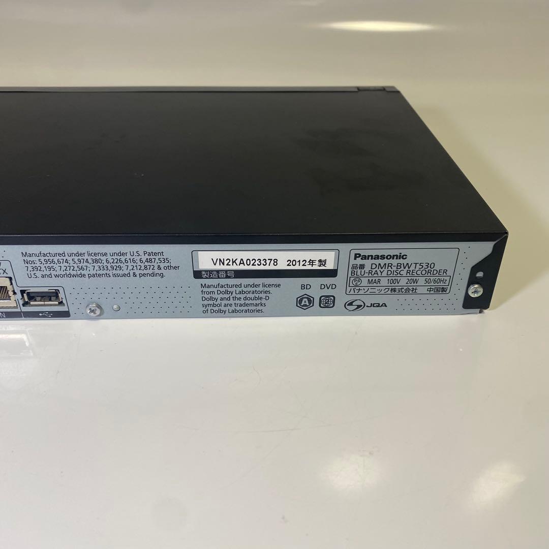 美品✨Panasonic DMR-BWT530 ブルーレイレコーダー　付属品多数