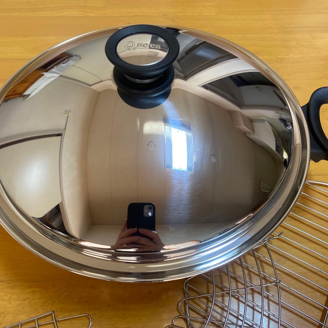 【美品】アムウェイ クィーン 両手鍋 備品付き 箱無し
