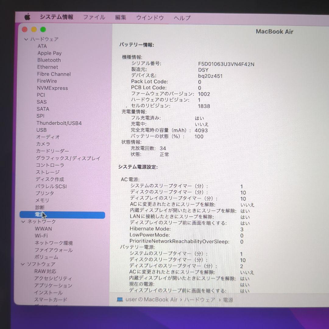 ほぼ新品 MacBook Air 2020