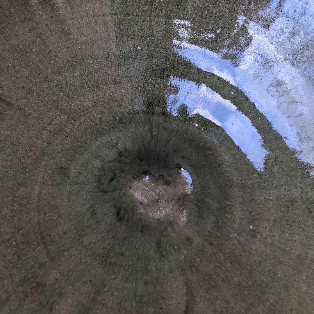 藤井達吉　 陶器　 丸型鉢 メダカ鉢　水鉢　睡蓮鉢　大型　洗面ボウル　木箱付き