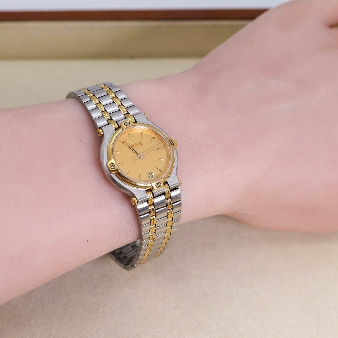 稼働 GUCCI 腕時計 9000L コンビカラー ヴィンテージ 2241