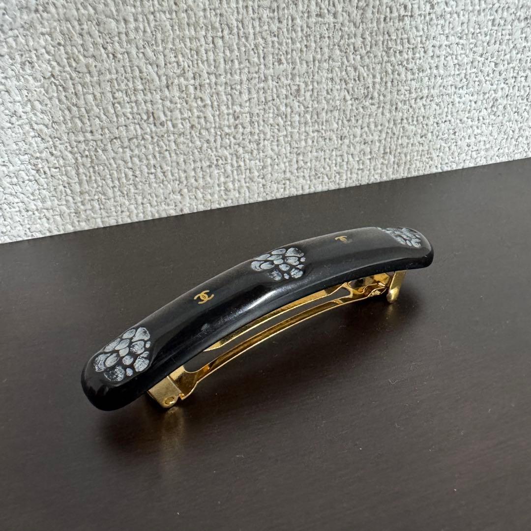 最終値下げ　希少　CHANEL シャネル　バレッタ　カメリア　ココマーク