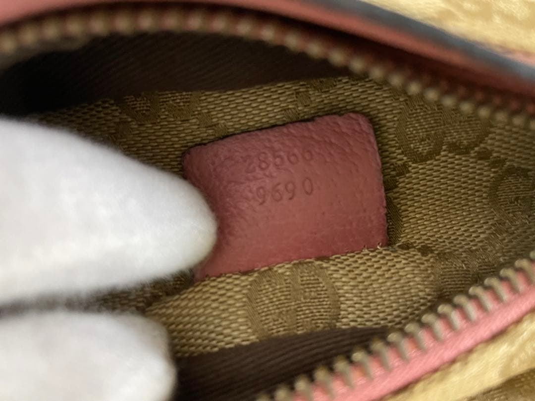 グッチ GUCCI 28566 GG ボディバッグ ウエストポーチ ピンク