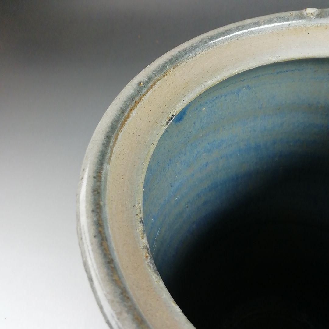 Ｔ６８６　水指　『熊野焼』『細水指』『皿谷実 造』　共箱　茶道具