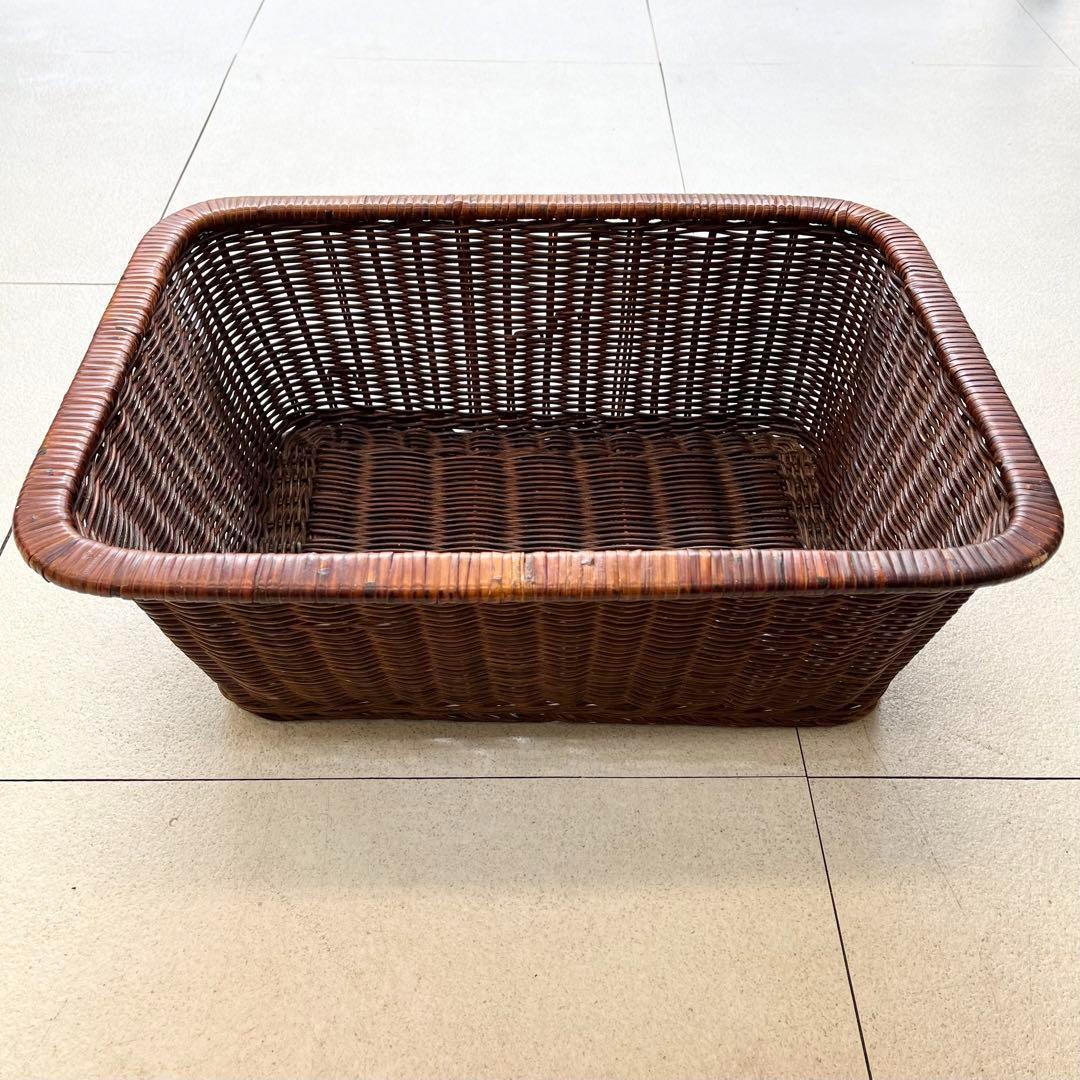 【収納力抜群】カゴ 大きめ 深め 片付け ダークブラウン