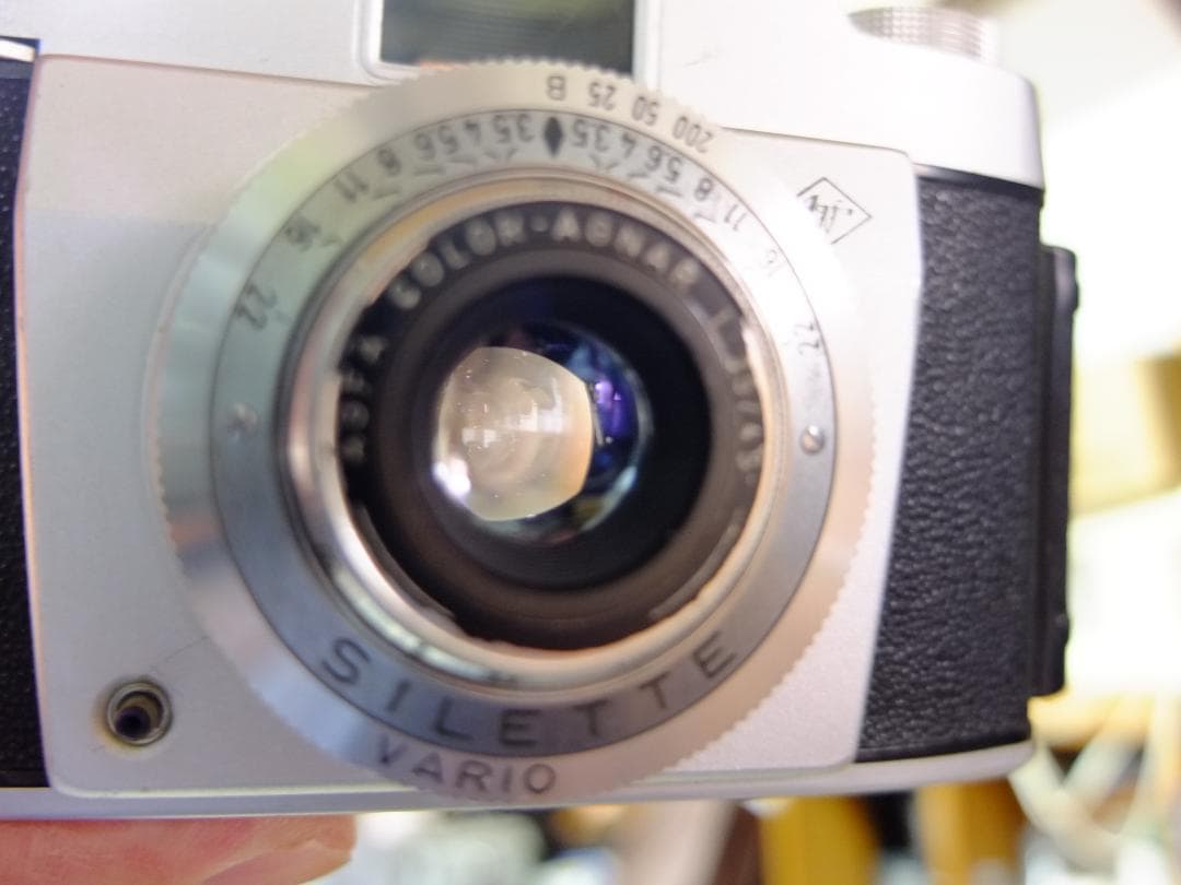 アグファ ジレッテ／カラーアグナー45mmf3.5革ケース付【実写確認済整備品】