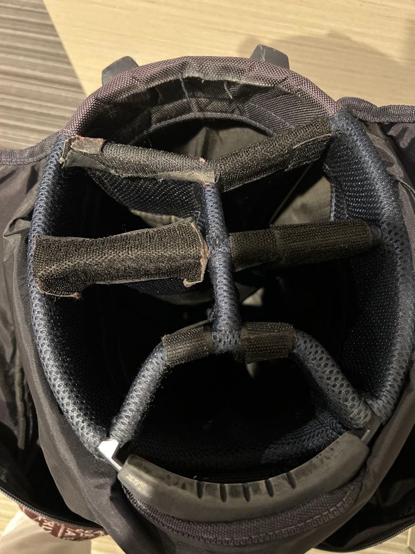 パーリーゲイツ☆自立-スタンド式キャディバッグ ☆紺×白ステッカー柄！