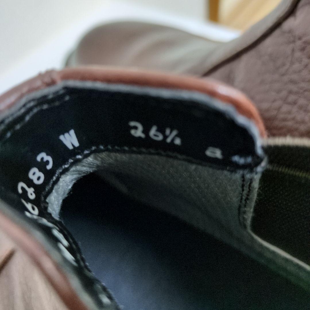 ブラウン サイドゴアブーツ 283サイズ