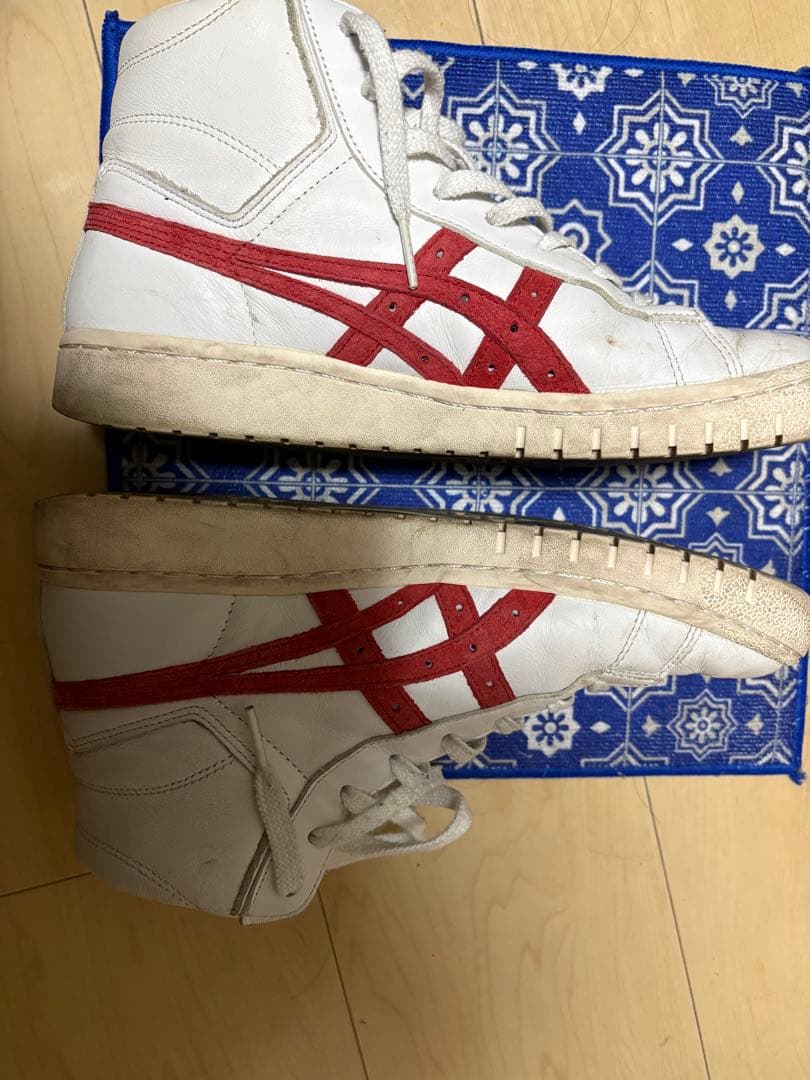 ASICSシューズ 25.5cm ホワイト/レッド