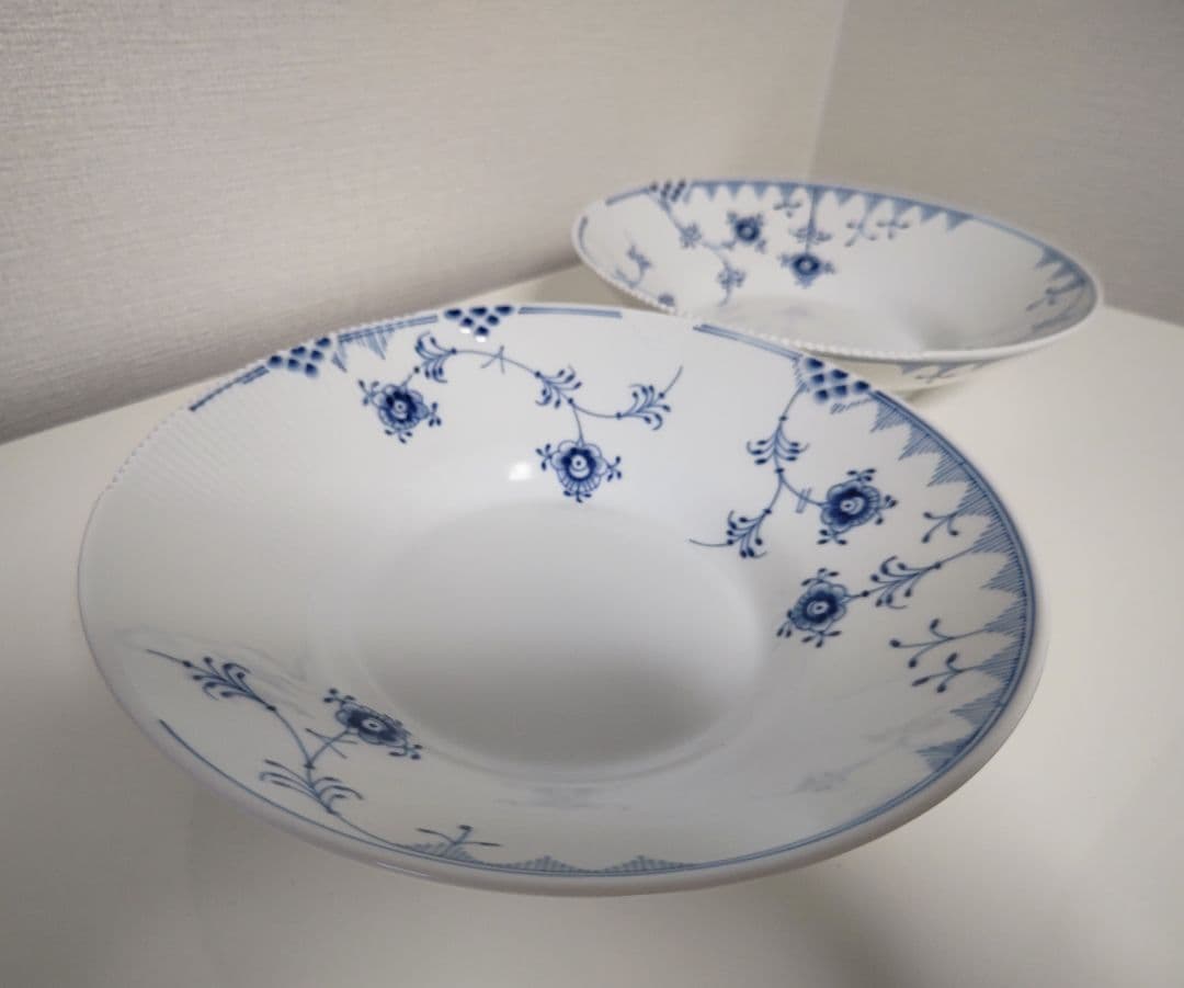 【美品】ロイヤルコペンハーゲン ブルーエレメンツ ディーププレート 25cm