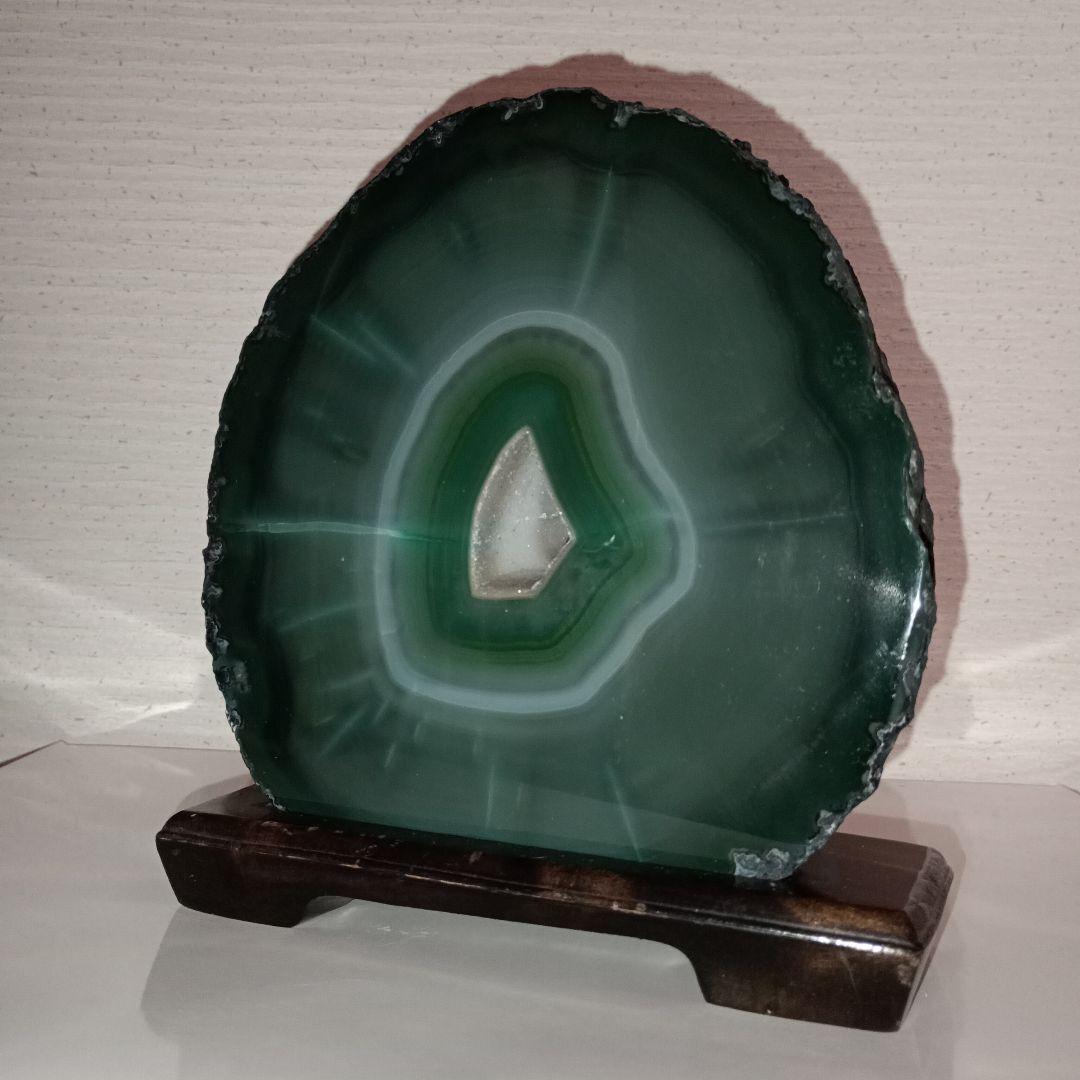 天然鑑賞石✯グリーンメノウ（緑瑪瑙）鑑賞用　約1.6kg