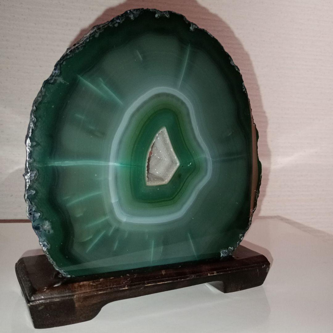 天然鑑賞石✯グリーンメノウ（緑瑪瑙）鑑賞用　約1.6kg