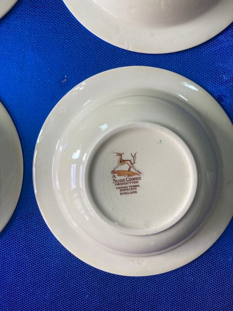 Susie Cooper スージークーパー　パトリシアローズ　グリーン　スープ皿